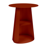 Table de chevet en acier terracotta 39 cm ankara - mati�re grise