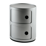 Table de chevet argent� 2 tiroirs componibili - kartell
