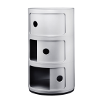 Table de chevet argent� 3 tiroirs componibili - kartell