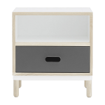 Table de chevet blanche et grise bedside grey - normann copenhagen