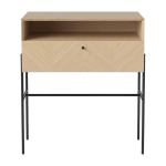 Table de chevet en ch�ne naturel 1 tiroir luxe - bolia