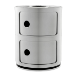 Table de chevet chrom� 2 tiroirs componibili - kartell