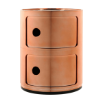 Table de chevet cuivr� 2 tiroirs componibili - kartell