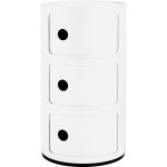 Table de chevet design 3 modules blanc mat componibili recycled - kartell