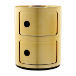 Table de chevet dor� 2 tiroirs componibili - kartell