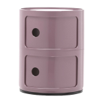 Table de chevet mauve 2 tiroirs componibili - kartell