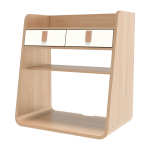 Table de chevet murale en bois de ch�ne naturel et laqu� blanc suzon - hart�