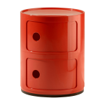Table de chevet rouge 2 tiroirs componibili - kartell