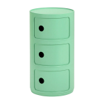 Table de chevet vert 3 tiroirs componibili bio - kartell