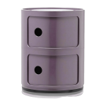 Table de chevet violet 2 tiroirs componibili - kartell