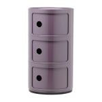 Table de chevet violet 3 tiroirs componibili - kartell