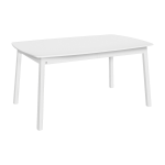 Table ellipse rectangulaire en bouleau et mdf blanc 160 x 102 cm verona - hans k
