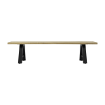 Table d'ext�rieur teck massif et noir 285 x 100 cm matteo - vincent sheppard