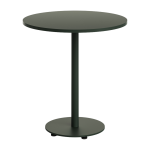 Table d'ext�rieure ronde en acier thermolaqu� vert for�t 70 cm moka - tiptoe