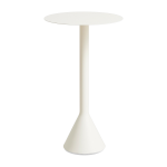 Table haute cone en acier thermolaqu� blanc cr�me 60x105cm palissade - hay