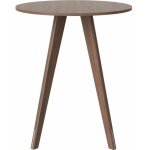 Table haute ronde en noyer massif huil� 90 cm new mood - bolia