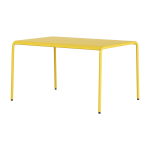 Table de jardin en acier thermolaqu� jaune solail 4 places 130x90cm panorama - tiptoe