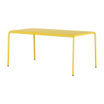 Table de jardin en acier thermolaqu� jaune soleil 6 places 160x90cm panorama - tiptoe