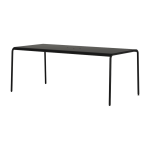 Table de jardin en acier thermolaqu� noir graphite 8 places 190x90cm panorama - tiptoe