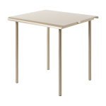 Table de jardin carr�e en acier inoxydable beige gris 75x75cm patio - tolix