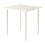 Table de jardin carr�e en acier inoxydable blanc perl� 75x75cm patio - tolix