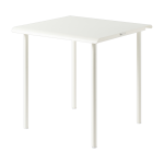 Table de jardin carr�e en acier inoxydable blanc pur 75x75cm patio - tolix