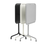 Table de jardin carr�e en aluminium laqu� blanc cass� 55x55x74cm deville - hay