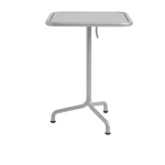 Table de jardin carr�e en aluminium laqu� gris argent� 55x55x74cm deville - hay