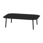 Table de jardin ovale en acier noir 120cm lago - metallbude