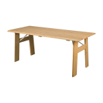 Table de jardin en pin naturel 180x79x75cm avenue - zuiver