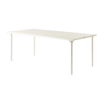 Table de jardin rectangulaire en acier inoxydable blanc perl� 200x100cm patio - tolix