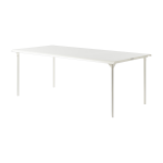 Table de jardin rectangulaire en acier inoxydable blanc pur 200x100cm patio - tolix