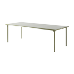 Table de jardin rectangulaire en acier inoxydable vert jonc 240x100cm patio - tolix