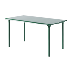 Table de jardin rectangulaire en acier inoxydable vert mousse 140x80cm patio - tolix