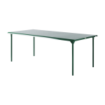Table de jardin rectangulaire en acier inoxydable vert mousse 200x100cm patio - tolix