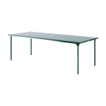 Table de jardin rectangulaire en acier inoxydable vert mousse 240x100cm patio - tolix