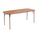 Table de jardin rectangulaire terracotta 180 cm week end - petite friture