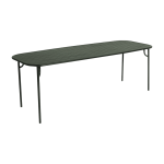 Table de jardin rectangulaire vert bouteille 220 cm week end - petite friture