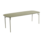 Table de jardin rectangulaire vert jade 220 cm week end - petite friture