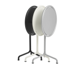 Table de jardin ronde en aluminium laqu� blanc cass� 55x74cm deville - hay