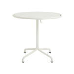 Table de jardin ronde en aluminium laqu� blanc cass� 80x74cm deville - hay