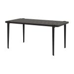 Table � manger en acier noir 160x80x75 cm midi - tiptoe