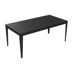 Table � manger en aluminium noir 180 cm zef - mati�re grise