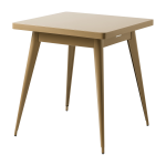 Table � manger carr�e en acier brun vert 70x70cm 55 - tolix