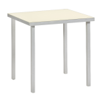 Table � manger carr�e en aluminium et ivoire 85x85x74cm - valerie objects