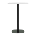 Table � manger carr�e en aluminium noir et acier blanc 70 x 7o cm form - normann copenhagen