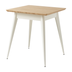 Table � manger carr�e en ch�ne et acier blanc pur 70x70cm 55 - tolix