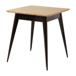 Table � manger carr�e en ch�ne et acier brun noir 70x70cm 55 - tolix
