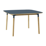 Table � manger carr�e en ch�ne et lino bleu 120 x 120 cm form - normann copenhagen