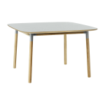 Table � manger carr�e en ch�ne et lino gris 120 x 120 cm form - normann copenhagen